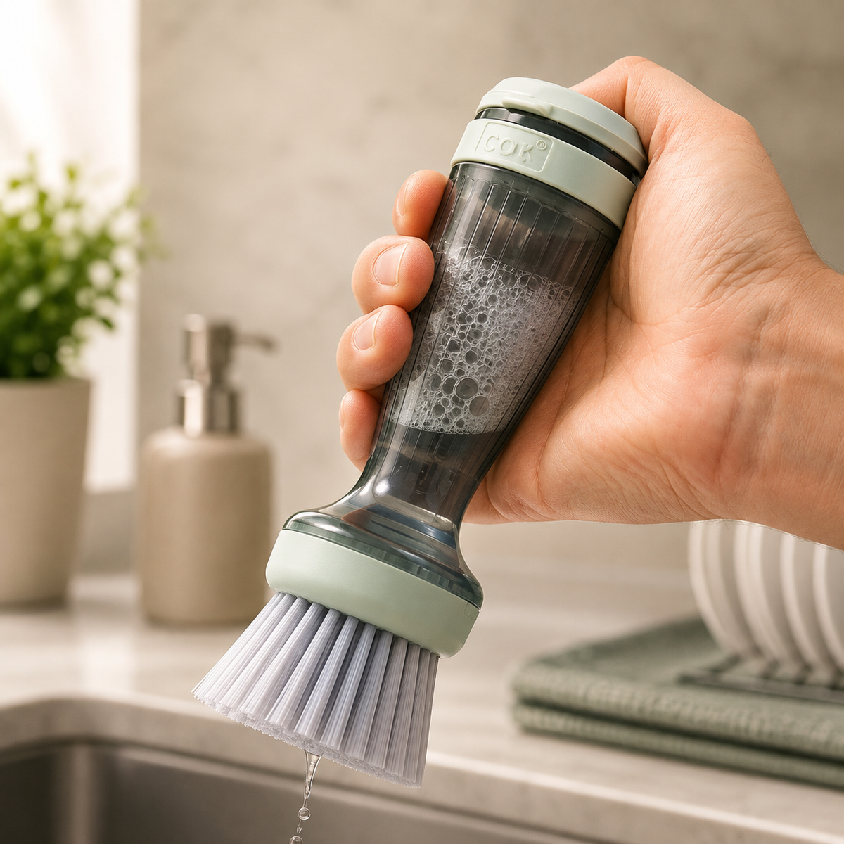 Neumic™ Soap-Dispensing Kitchen Scrub Brush