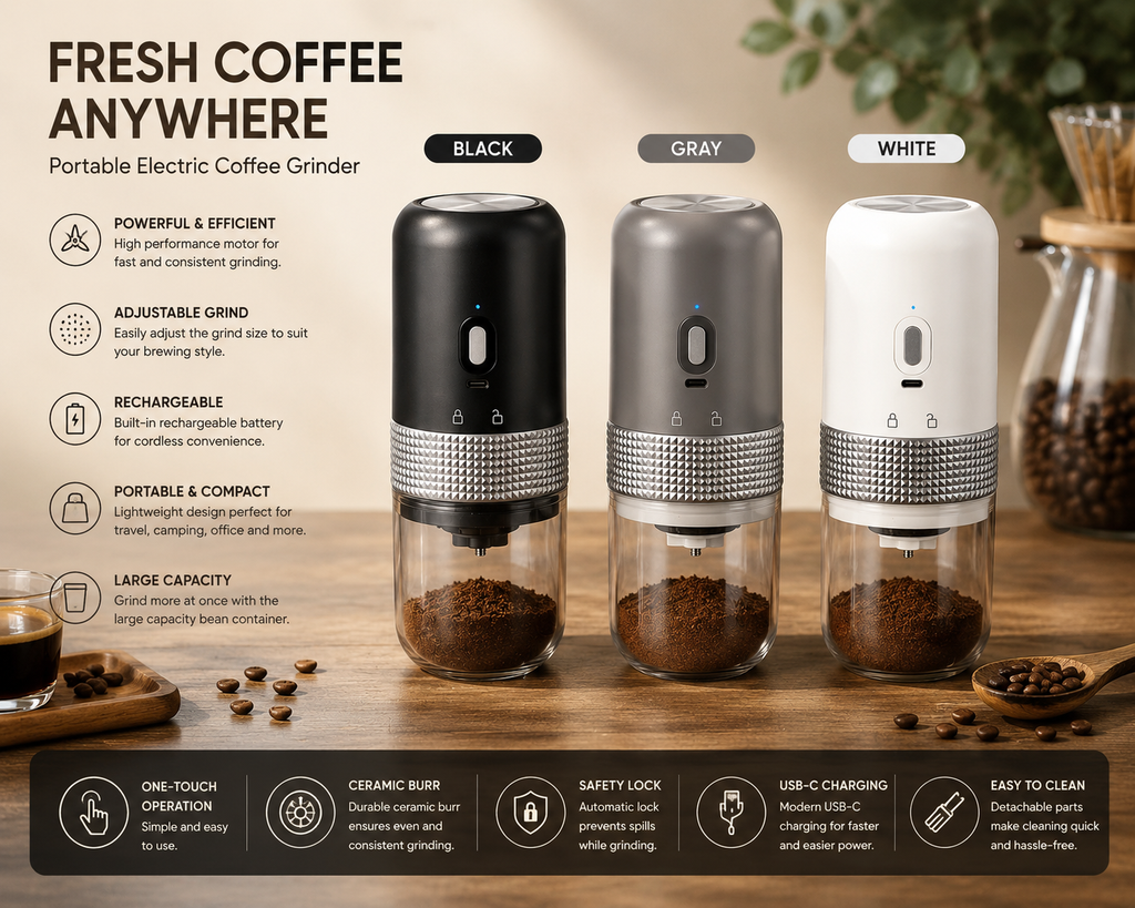 GoBrew™ Portable Electric Coffee Grinder