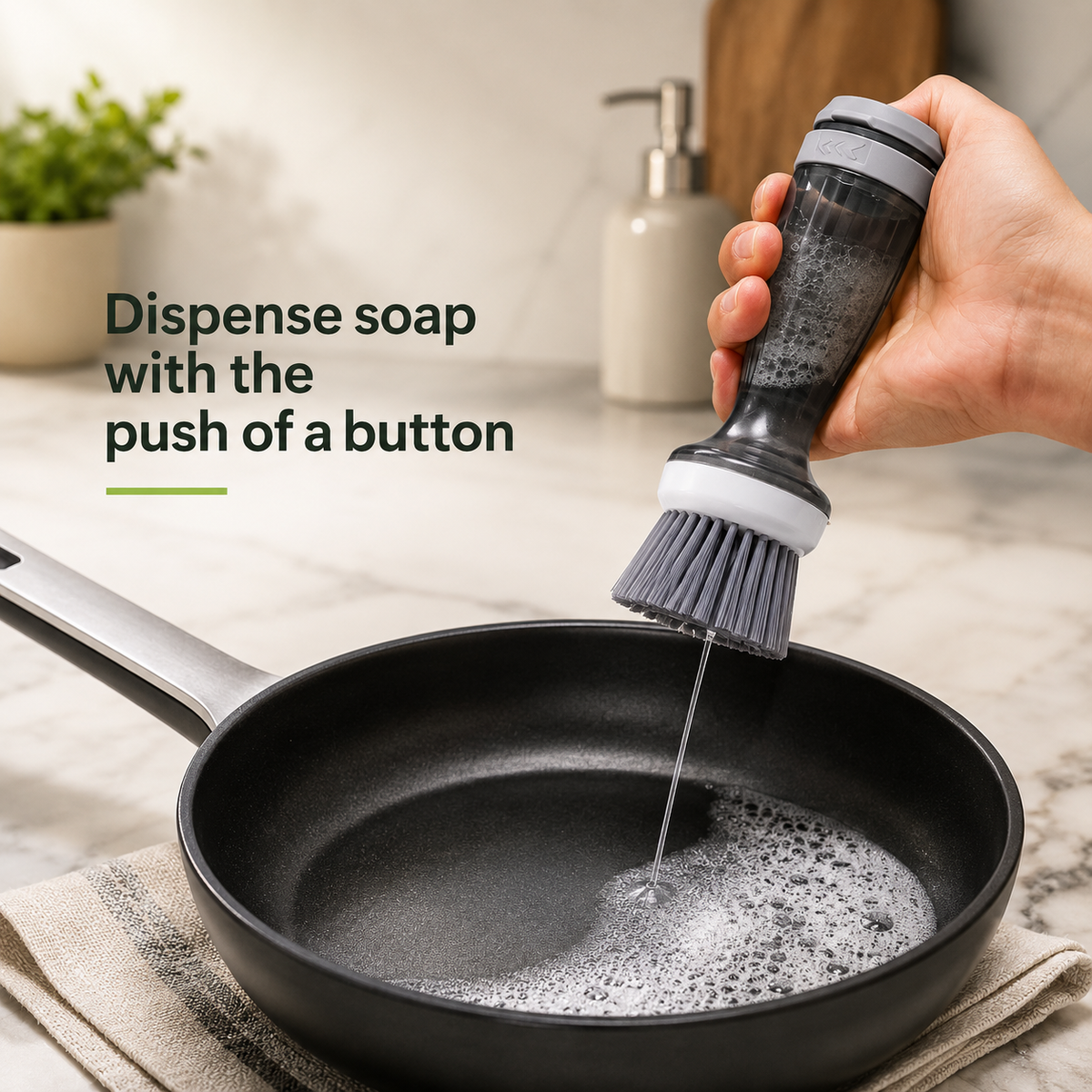 Neumic™ Soap-Dispensing Kitchen Scrub Brush