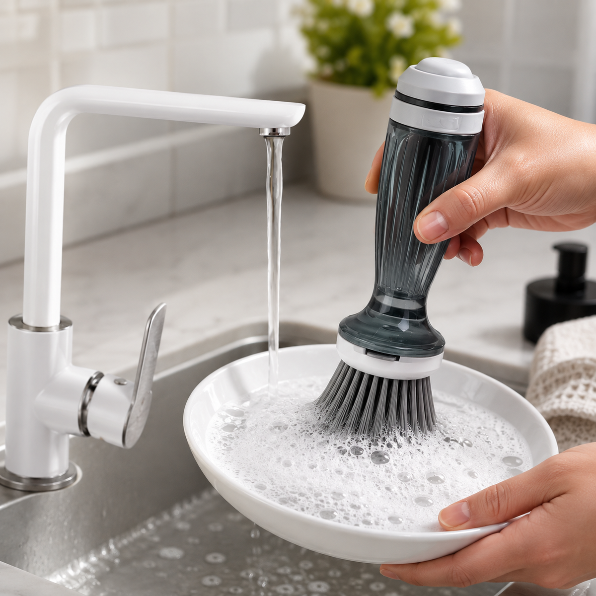 Neumic™ Soap-Dispensing Kitchen Scrub Brush