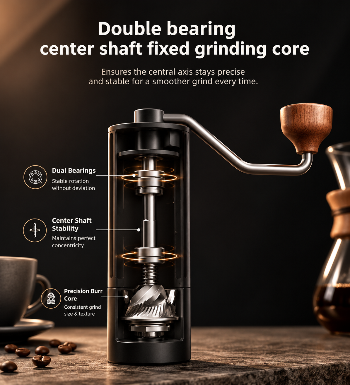 NUEMIC Portable Manual Coffee Grinder