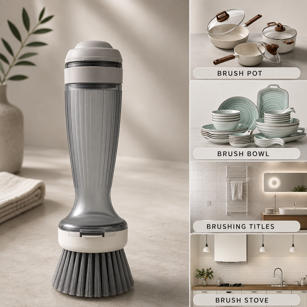 Neumic™ Soap-Dispensing Kitchen Scrub Brush
